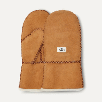 Schaffellhandschuh mit Ziernähten Schaffellhandschuh mit Ziernähten