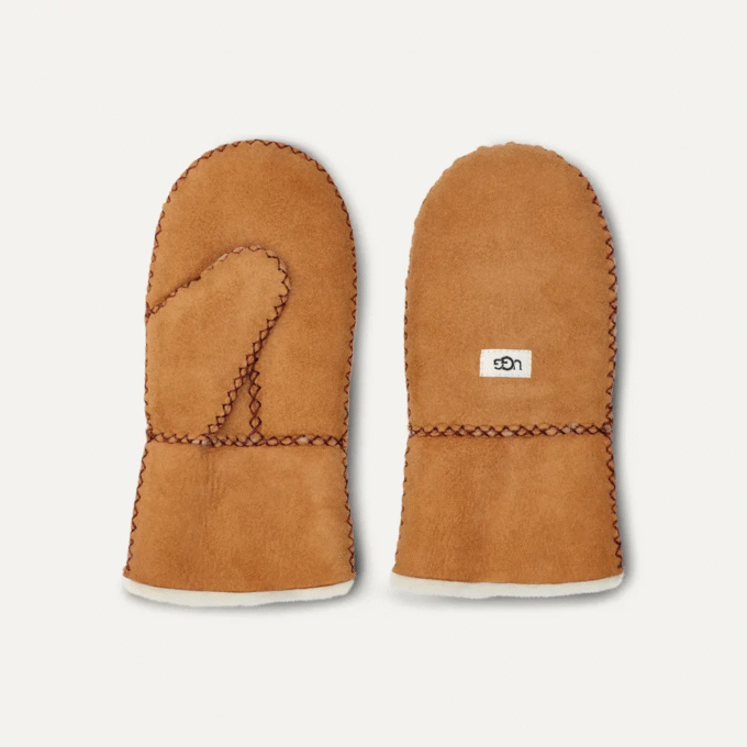 Schaffellhandschuh mit Ziernähten Schaffellhandschuh mit Ziernähten